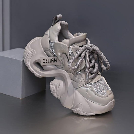 Women's Fashionable All-Match Platform Sports Casual Shoes $89.99 Dana Fashion Color: Starry Sky Gray Size: 35 Women's shoes Product information: Color: Starry Sky Gray Heel height: low heel (1-3CM) Size: 35, 36, 37, 38, 39, 40 Cutting depth: Middle mouth