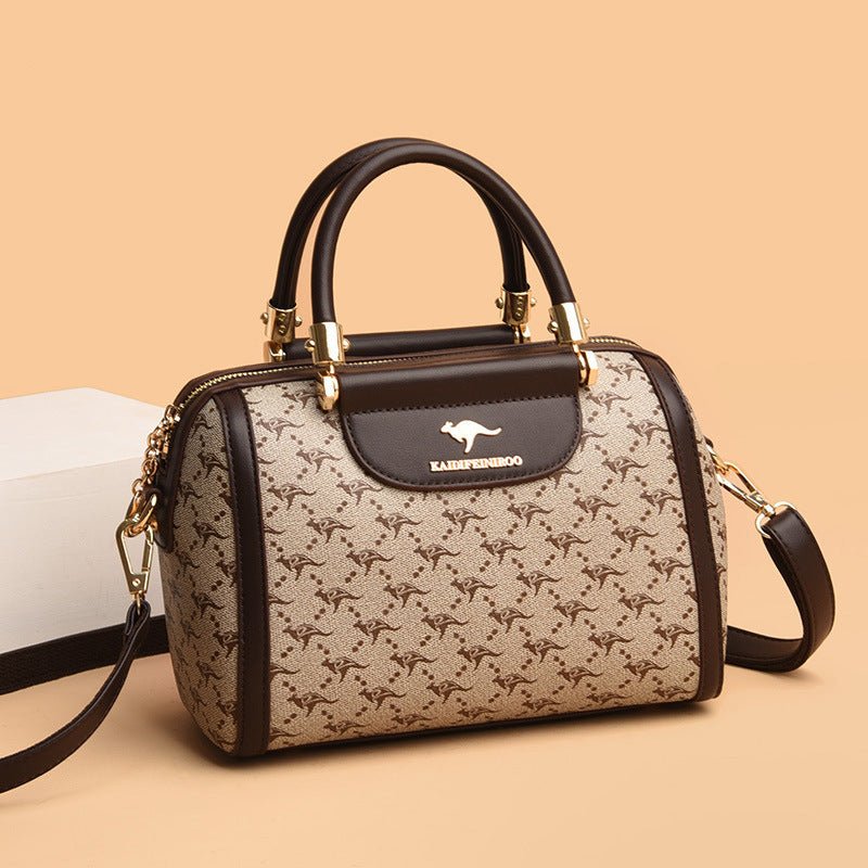 Women's Fashionable Printed Shoulder Bag $79.50 Dana Fashion Color: Diamond Plaid With Brown Women's Bags Product information: Lining texture: Polyester Applicable scenario: Daily matching Color: petals and Brown, petals and wine red, petals and khaki, rh