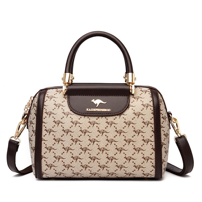 Women's Fashionable Printed Shoulder Bag $79.50 Dana Fashion Color: Diamond Plaid With Brown Women's Bags Product information: Lining texture: Polyester Applicable scenario: Daily matching Color: petals and Brown, petals and wine red, petals and khaki, rh