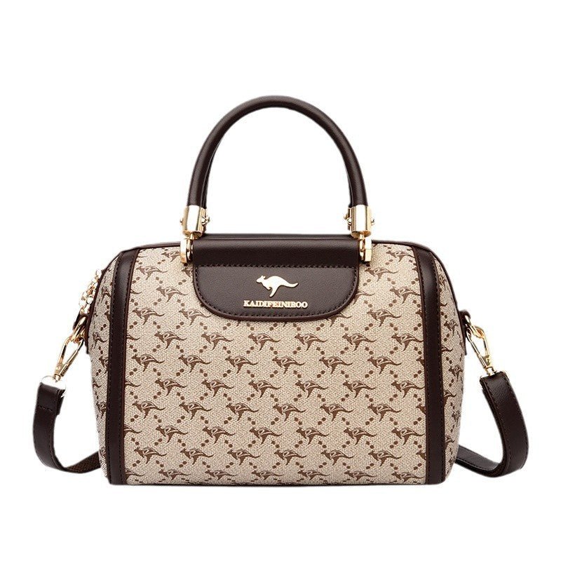 Women's Fashionable Printed Shoulder Bag $79.50 Dana Fashion Color: Diamond Plaid With Brown Women's Bags Product information: Lining texture: Polyester Applicable scenario: Daily matching Color: petals and Brown, petals and wine red, petals and khaki, rh