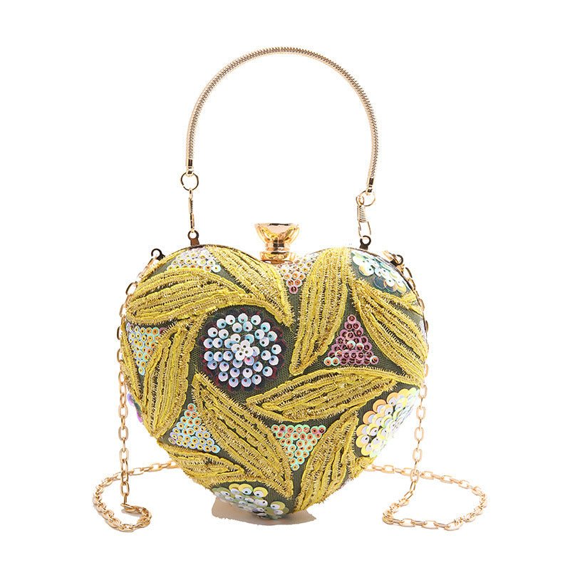 Women's Fashionable Sequins Shoulder Bag Retro $29.49 Dana Fashion Color: Blue Women's Bags Product information: Color: blue, purple, gold, brown, yellow Hardness: hard Material: Special Suitcase shape: heart shape Popular elements: Sequins Number of shou