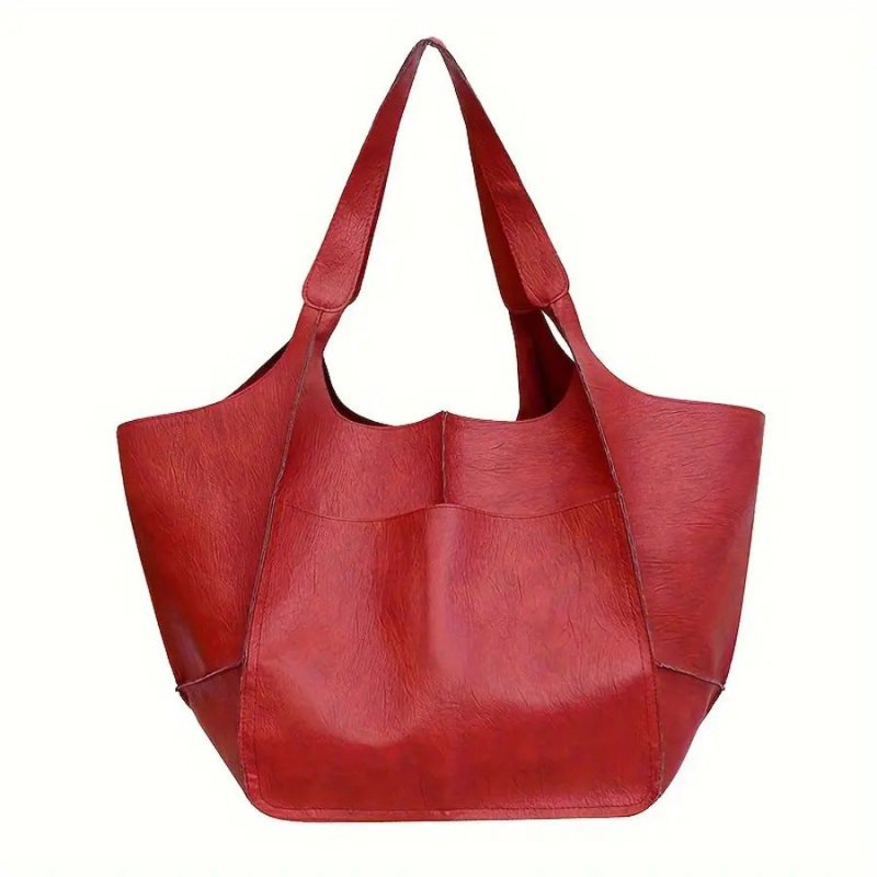 Women's Fashionable Simple Soft Leather Large Capacity Handbag $56.81 Dana Fashion Color: Red Women's Bags Product information: Lining texture: PU Applicable scenario: Daily matching Color: black, brown, dark brown (coffee red), light brown, khaki, dark b