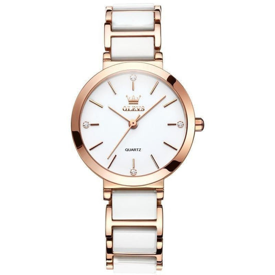 Women's Fashionable Waterproof Original Quartz Movement Niche High-end Watch $59.00 Dana Fashion Color: Rose Gold White Noodles Beauty Tools Product information: Color: Steel Band rose gold black surface, steel band rose gold white surface Thickness: 8mm