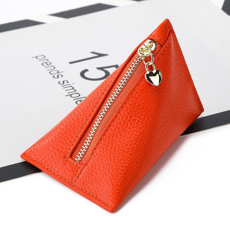 Women's First Layer Cowhide Small Exquisite And Creative Mini Coin Purse $18.77 Dana Fashion Color: Orange Women's Bags Product information: Pattern: solid color Color: yellow, red, green, blue, black, orange Applicable Gender: Female Leather features: fi