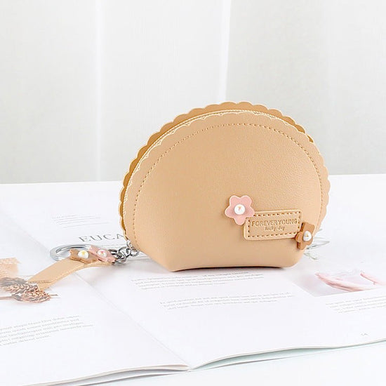 Women's Hand Holding Fan Small And Simple Coin Key Case One-piece Zipper Waterproof Coin Purse $10.75 Dana Fashion Color: khaki Women's Bags Product information: Pattern: Flowers Lining texture: synthetic leather Applicable scenarios: Daily matching Color