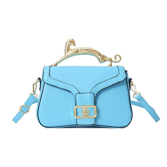 Women's High-grade Fashion All-match Shoulder Messenger Bag $45.00 Dana Fashion Color: Blue Women's Bags Product information: Lining texture: Polyester Applicable scenario: Daily matching Color: gold, blue, black, white, orange, khaki, green, silver Outer