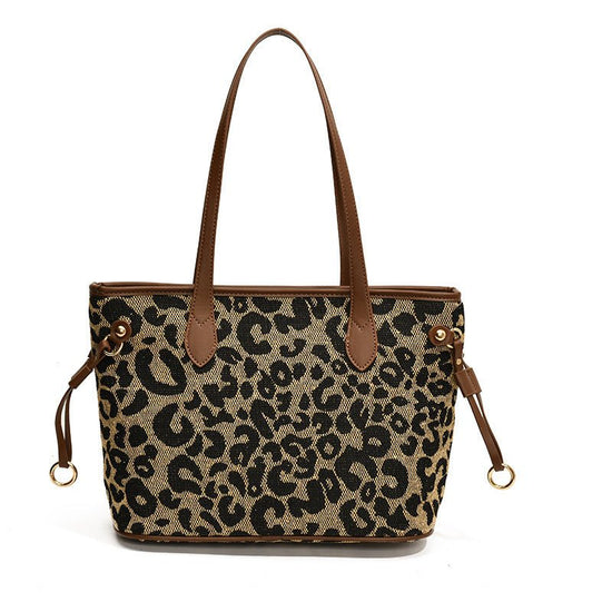 Women's High-grade Leopard Print Large Capacity Totes $35.50 Dana Fashion Color: Brown Women's Bags Product information: Lining texture: Polyester Applicable scenarios: Daily matching Color: Black, Brown Outer bag type: None Hardness: medium and soft Mate
