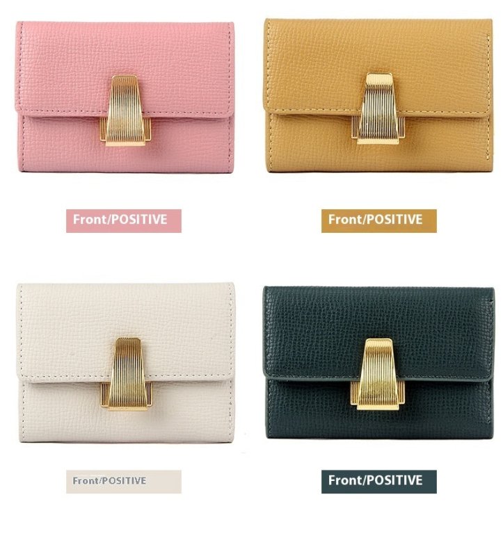 Women's High Sense Niche 70 Off Short Style Multiple Card Slots Multi-functional Leather Wallet $35.00 Dana Fashion Color: Beige Women's Bags Product information: Lining texture: without lining Color: yellow, pink, orange, dark green, black, beige Image: