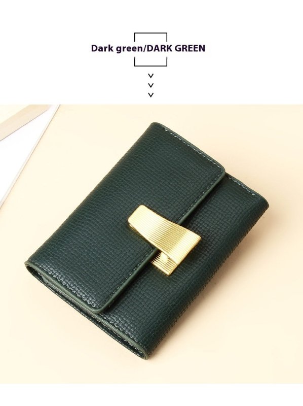 Women's High Sense Niche 70 Off Short Style Multiple Card Slots Multi-functional Leather Wallet $35.00 Dana Fashion Color: Beige Women's Bags Product information: Lining texture: without lining Color: yellow, pink, orange, dark green, black, beige Image: