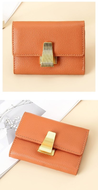 Women's High Sense Niche 70 Off Short Style Multiple Card Slots Multi-functional Leather Wallet $35.00 Dana Fashion Color: Beige Women's Bags Product information: Lining texture: without lining Color: yellow, pink, orange, dark green, black, beige Image: