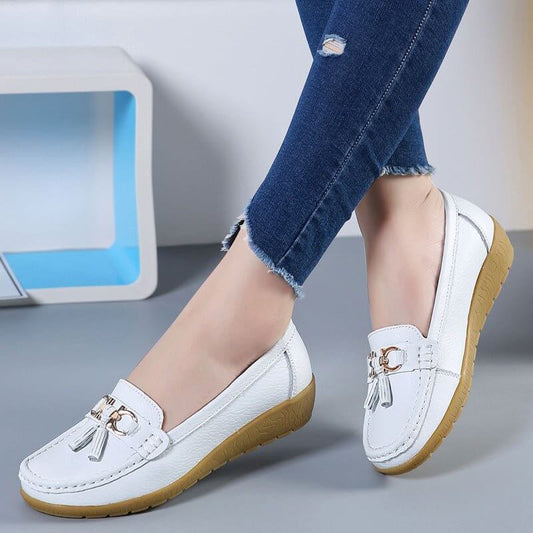 Women's Hollow Leather Shoes Soft Bottom Wedge Hole $34.90 Dana Fashion Color: Apple Green Hollow Out Size: 36 Women's shoes Product information: Color: white hollow-out, black cutout, dark blue hollow, light blue hollow, orange hollow, wine red hollow, R