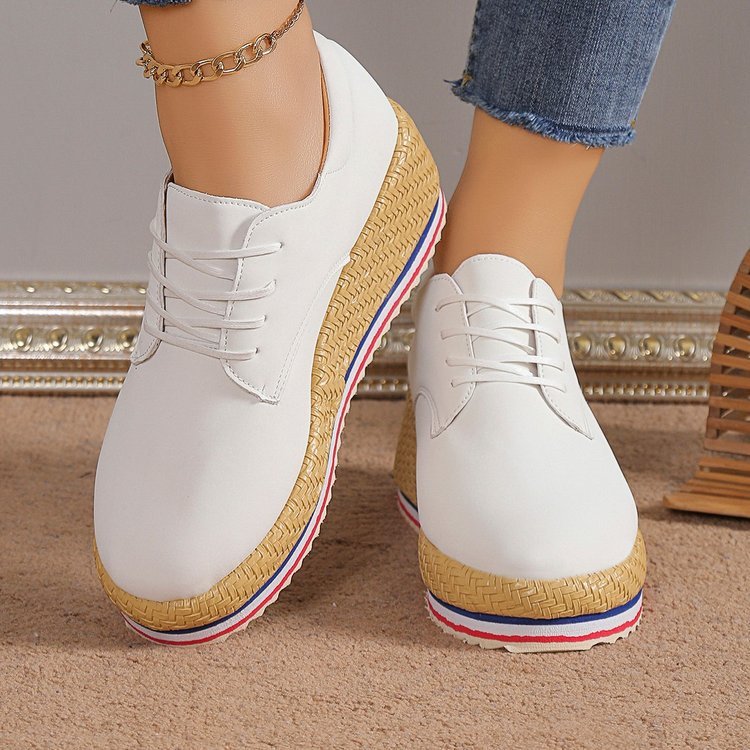 Women's Lace-up Wedge Braided Shoes $37.89 Dana Fashion Color: Black Size: 36 Women's shoes Product information: Applicable sports: Universal Color: white, black Upper height: Middle top Heel shape: English muffin heel Size: 36, 37, 38, 39, 40, 41, 42 Sol