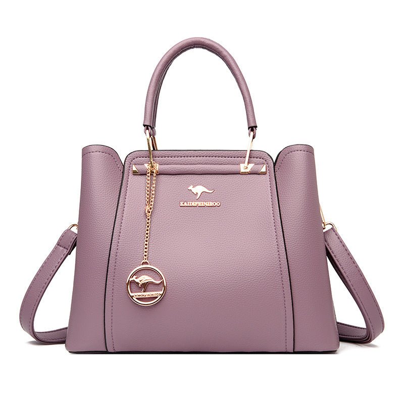 Women's Large-capacity Simple Casual Handbag $81.90 Dana Fashion Color: Purple Women's Bags Product information: Lining texture: Polyester Outer bag type: Sandwich pocket Color: wine red, purple, khaki, green, blue Hardness: soft Material: PU Suitcase sha