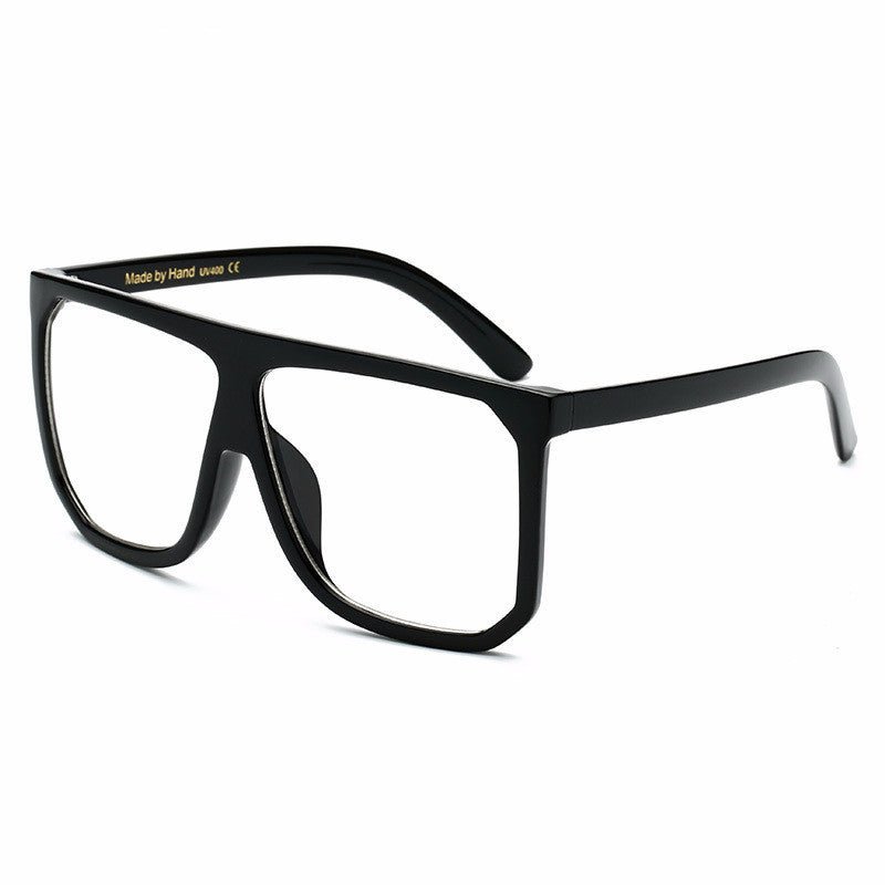 Women's large frame sunglasses $20.00 Dana Fashion Color: Transparent Black Women's Accessories Glasses structure: frame Lens material: PC Style: Vintage Frame material: PC Style: Universal Visible light perspective rate: 99 (%) Applicable object: Unisex