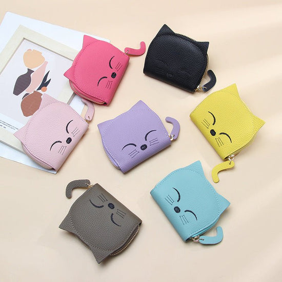 Women's Leather Card Holder Sweet Cartoon Pendant $25.60 Dana Fashion Color: Black Women's Bags Product information: Color: mint green, elephant gray, pink, black, yellow, rose red, purple, brown Applicable Gender: Female Function: Storage Material: genui