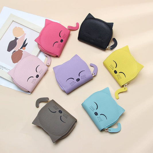 Women's Leather Card Holder Sweet Cartoon Pendant $25.60 Dana Fashion Color: Black Women's Bags Product information: Color: mint green, elephant gray, pink, black, yellow, rose red, purple, brown Applicable Gender: Female Function: Storage Material: genui