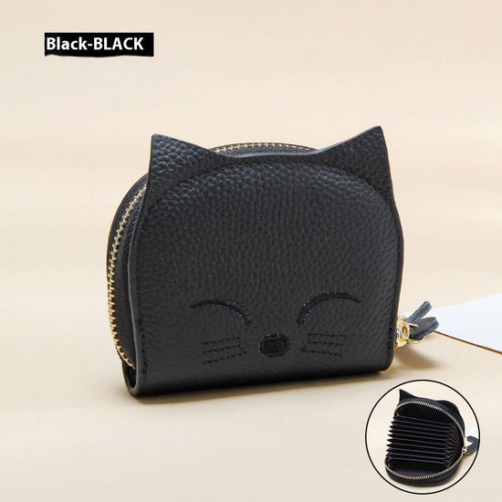 Women's Leather Card Holder Sweet Cartoon Pendant $25.60 Dana Fashion Color: Black Women's Bags Product information: Color: mint green, elephant gray, pink, black, yellow, rose red, purple, brown Applicable Gender: Female Function: Storage Material: genui