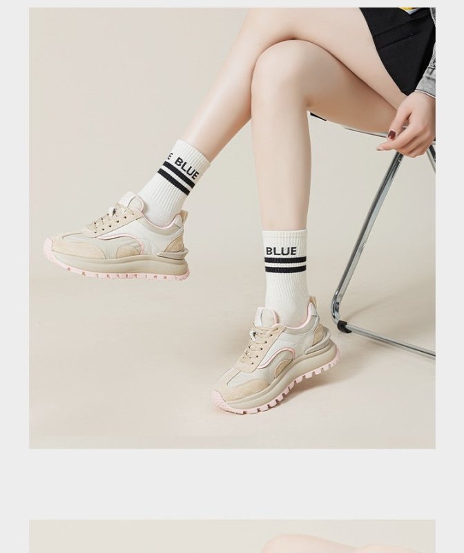 Women's Leather Platform Sports Casual Shoes $92.65 Dana Fashion Color: Brown Size: 35 Women's shoes Product information: Pattern: stripes Applicable sports: Universal Lening material: Microfiber Color: brown, pink Upper height: low top Very height: mid h
