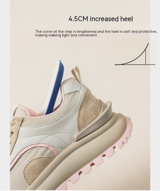 Women's Leather Platform Sports Casual Shoes $92.65 Dana Fashion Color: Brown Size: 35 Women's shoes Product information: Pattern: stripes Applicable sports: Universal Lening material: Microfiber Color: brown, pink Upper height: low top Very height: mid h