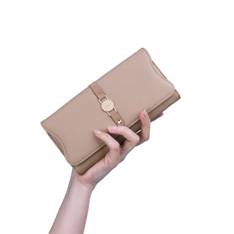 Women's Leather Purse Long And Simple Fashion $32.99 Dana Fashion Color: Apricot Women's Bags Product information: Color: blue, black, apricot, pink, guest Brown, camel Function: anti-theft card swiping Material: pu Popular elements: sewing thread, lock P