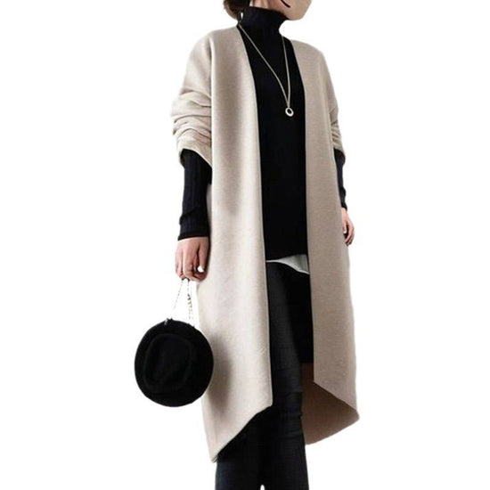 Women's Long Sleeve Mid-length Woolen Coat $33.17 Dana Fashion Color: Off White Size: L Women's clothing Product information: Pattern: solid color Size: S,M,L Version: Loose Main fabric composition: Cotton Length: medium length (65cm Applicable Gender: Fe