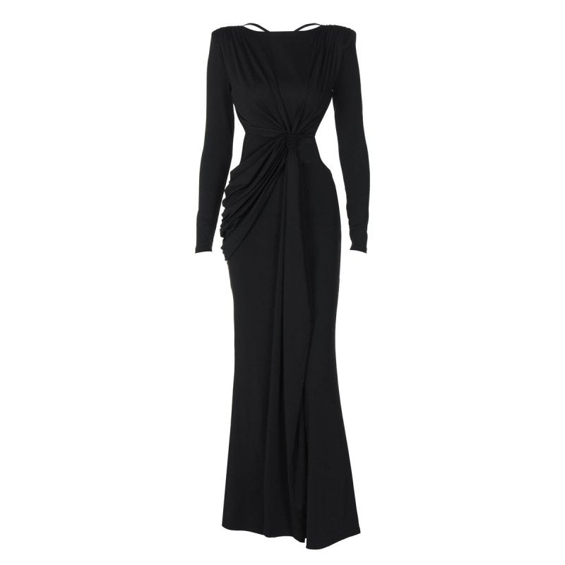 Women's Long Sleeve Slimming Dress $43.58 Dana Fashion Color: Black Size: L Women's clothing معلومات المنتج: نوع التنورة: تنورة هيب اللون: أسود، رمادي المقاس: S، M، L نوع الطراز: ملابس اجتماعية خاصة الطراز: أساسي اسم القماش: بوليستر الطراز: طراز مثير العم