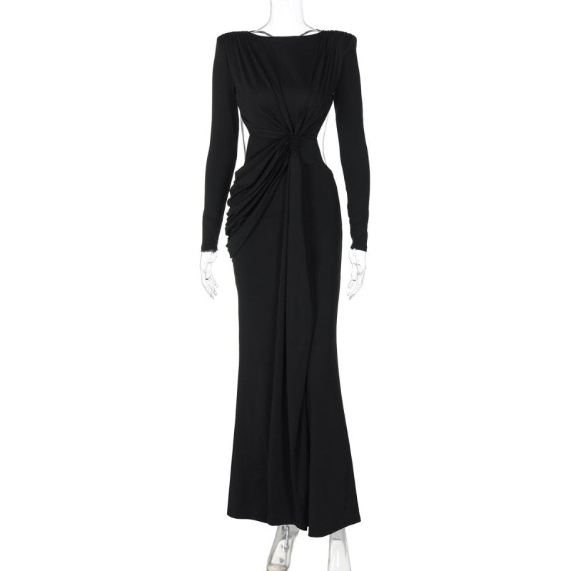 Women's Long Sleeve Slimming Dress $43.58 Dana Fashion Color: Black Size: L Women's clothing معلومات المنتج: نوع التنورة: تنورة هيب اللون: أسود، رمادي المقاس: S، M، L نوع الطراز: ملابس اجتماعية خاصة الطراز: أساسي اسم القماش: بوليستر الطراز: طراز مثير العم
