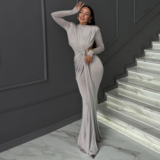 Women's Long Sleeve Slimming Dress $43.58 Dana Fashion Color: Black Size: L Women's clothing معلومات المنتج: نوع التنورة: تنورة هيب اللون: أسود، رمادي المقاس: S، M، L نوع الطراز: ملابس اجتماعية خاصة الطراز: أساسي اسم القماش: بوليستر الطراز: طراز مثير العم