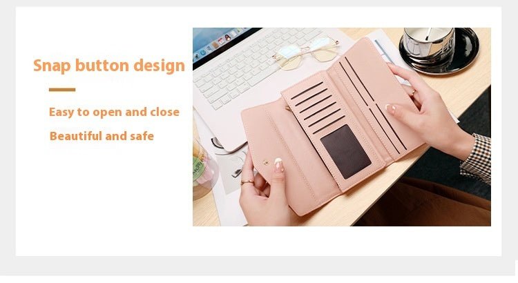 Women's Long Three-fold Stitching Fashion Multi-card-slot Leather Oil Wax Leather Large-capacity Wallet $23.81 Dana Fashion Color: Black Women's Bags Product information: Pattern: solid color Color: black, gray, brown, green, red, pink Function: ultra-lig