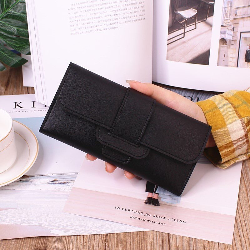 Women's Long Wallet Tri-fold Clutch Large Capacity $10.96 Dana Fashion Color: Black Women's Bags Product information: Pattern: solid color Lining texture: Polyester Color: red, light gray, black, dark pink, light pink, light purple, light blue, dark green