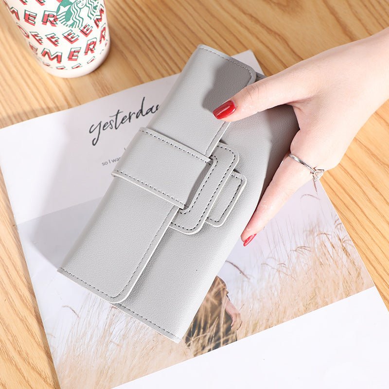 Women's Long Wallet Tri-fold Clutch Large Capacity $11.02 Dana Fashion Color: Grey Women's Bags Product information: Pattern: solid color Lining texture: Polyester Color: red, light gray, black, dark pink, light pink, light purple, light blue, dark green