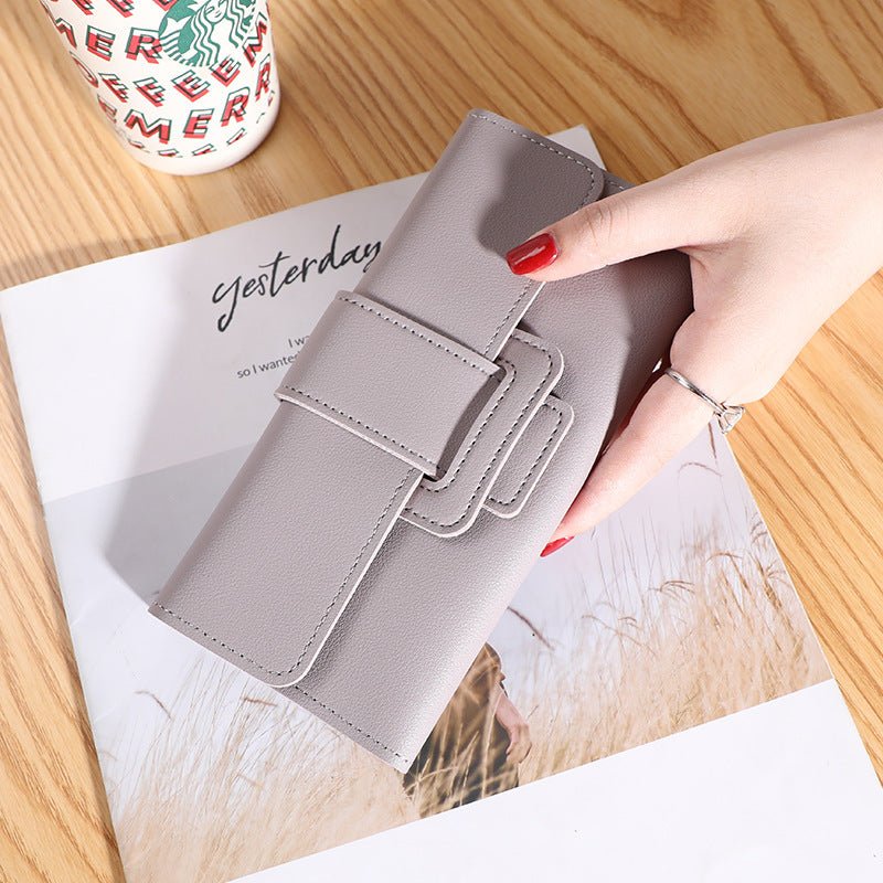 Women's Long Wallet Tri-fold Clutch Large Capacity $11.02 Dana Fashion Color: Purple Women's Bags Product information: Pattern: solid color Lining texture: Polyester Color: red, light gray, black, dark pink, light pink, light purple, light blue, dark gree