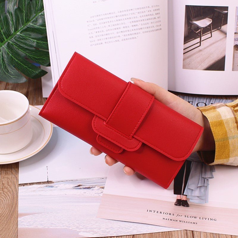 Women's Long Wallet Tri-fold Clutch Large Capacity $10.96 Dana Fashion Color: Red Women's Bags Product information: Pattern: solid color Lining texture: Polyester Color: red, light gray, black, dark pink, light pink, light purple, light blue, dark green P
