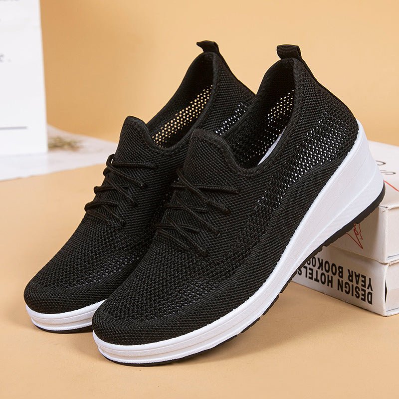 Women's Mesh Breathable Casual Platform Wedge Heels $29.99 Dana Fashion Color: MMK1 Black Size: 36 Women's shoes Product information: Color: MM-K1 black, MM-K1 cards Upper height: low top Heel height: mid heel (3-5CM) Heel shape: wedge Size: 36, 37, 38, 3