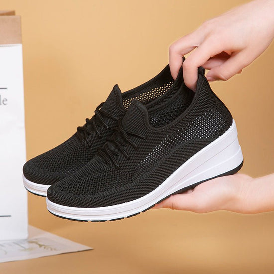 Women's Mesh Breathable Casual Platform Wedge Heels $29.99 Dana Fashion Color: MMK1 Black Size: 36 Women's shoes Product information: Color: MM-K1 black, MM-K1 cards Upper height: low top Heel height: mid heel (3-5CM) Heel shape: wedge Size: 36, 37, 38, 3