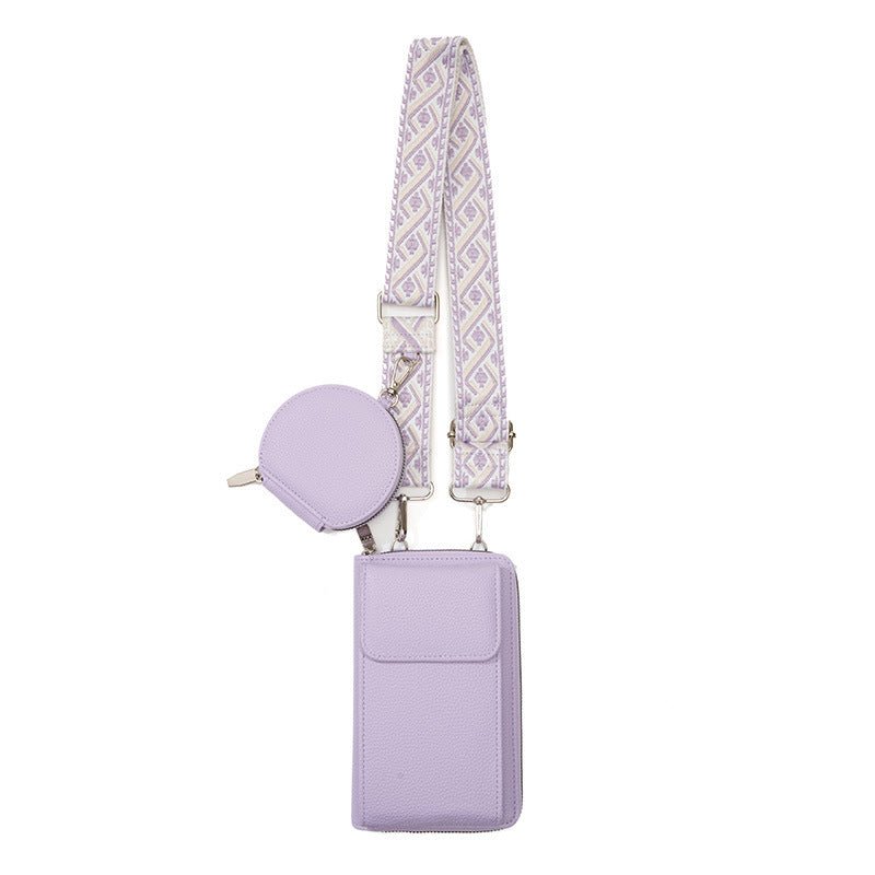 Women's Messenger Bag One Shoulder Phone Bag $30.02 Dana Fashion Color: Purple Women's Bags Product information: Applicable Gender: Female Lining texture: pu Color: Black coin purse, red coin purse, pink coin purse, Green coin purse, blue coin purse, yell