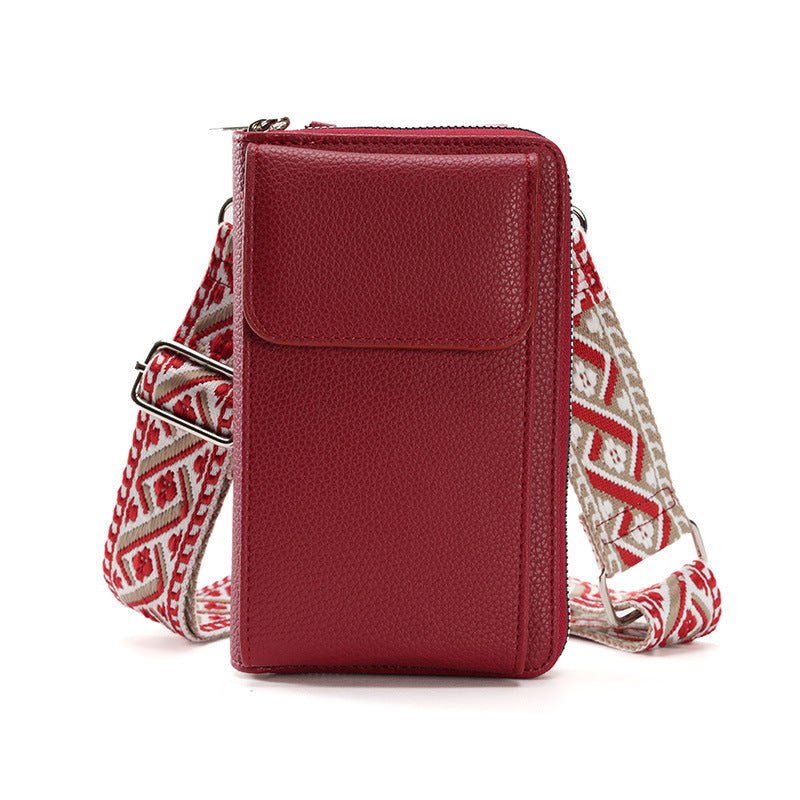 Women's Messenger Bag One Shoulder Phone Bag $25.19 Dana Fashion Color: Red Phone Bag Women's Bags Product information: Applicable Gender: Female Lining texture: pu Color: Black coin purse, red coin purse, pink coin purse, Green coin purse, blue coin purs