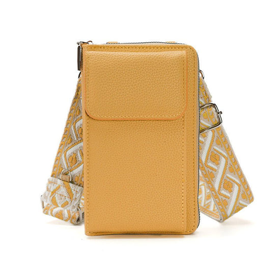 Women's Messenger Bag One Shoulder Phone Bag $25.19 Dana Fashion Color: Yellow Mobile Phone Bag Women's Bags Product information: Applicable Gender: Female Lining texture: pu Color: Black coin purse, red coin purse, pink coin purse, Green coin purse, blue