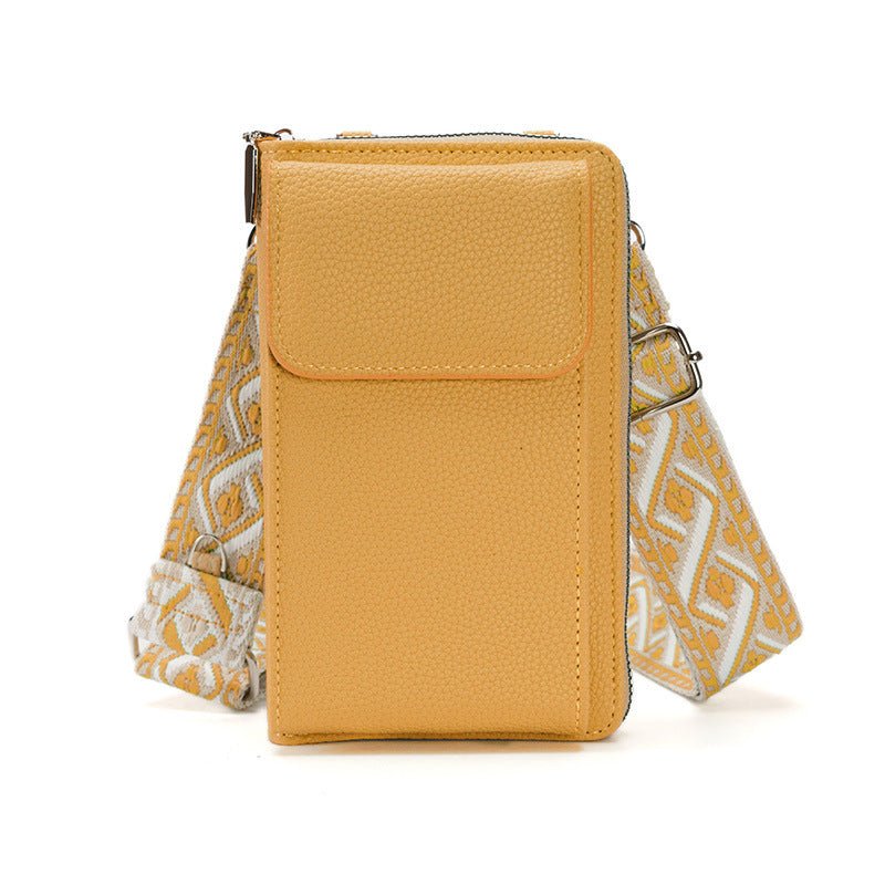Women's Messenger Bag One Shoulder Phone Bag $25.19 Dana Fashion Color: Yellow Mobile Phone Bag Women's Bags Product information: Applicable Gender: Female Lining texture: pu Color: Black coin purse, red coin purse, pink coin purse, Green coin purse, blue