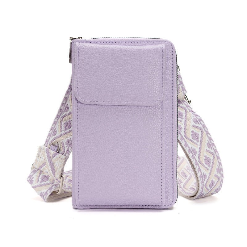 Women's Messenger Bag One Shoulder Phone Bag $25.19 Dana Fashion Color: Purple Mobile Phone Bag Women's Bags Product information: Applicable Gender: Female Lining texture: pu Color: Black coin purse, red coin purse, pink coin purse, Green coin purse, blue
