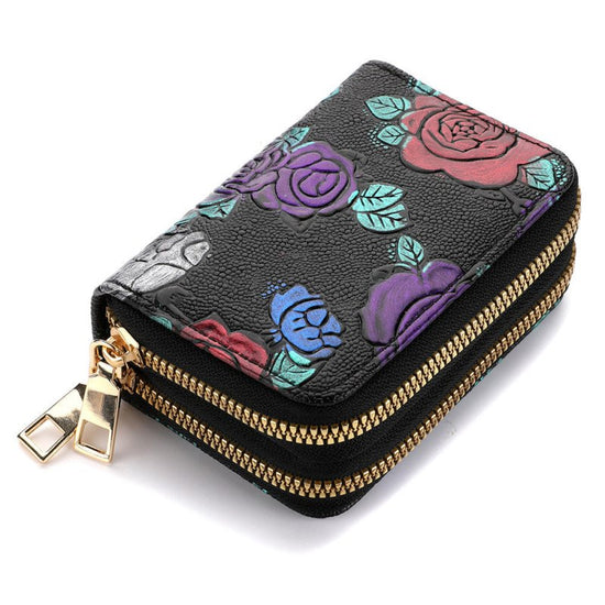 Women's Multiple Card Slots Hand-painted Wallet Double Layer $18.43 Dana Fashion Color: Rose Women's Bags Product information: Pattern: Flowers Lining texture: Polyester Color: Rose, Dragonfly, Magnolia, small flower Function: waterproof, ultra-light, ant