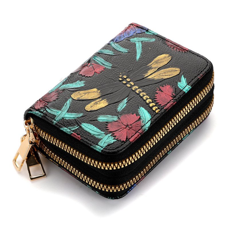 Women's Multiple Card Slots Hand-painted Wallet Double Layer $18.43 Dana Fashion Color: Dragonfly Flower Women's Bags Product information: Pattern: Flowers Lining texture: Polyester Color: Rose, Dragonfly, Magnolia, small flower Function: waterproof, ultr