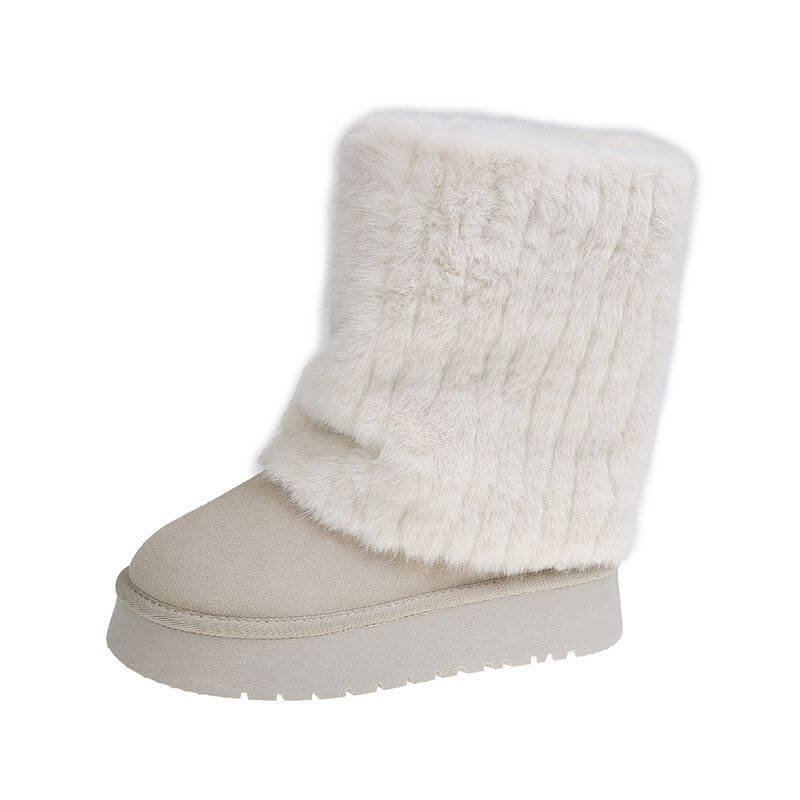 Women's Net Red Super Hot Thick Bottom And Warm Keeping Velvet Pants $39.50 Dana Fashion Color: Beige Size: 35 Women's shoes Product information: Pattern: solid color Lining material: artificial plush Color: brown, beige Heel height: mid heel (3-5CM) Leng