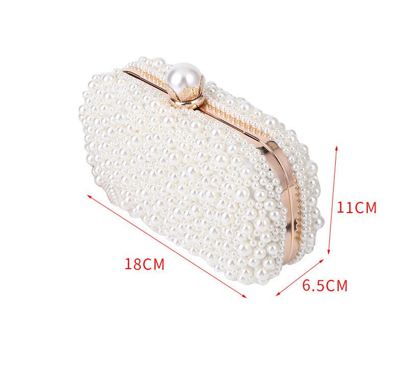 Women's Pearl Dinner Bag Soft Surface Lock Clutch $60.00 Dana Fashion Color: Beige Women's Bags Product information: Fabric texture: Satin Lining texture: Satin Color: white (pearl buckle), Beige Hardness: medium and soft Material: pc abs Suitcase shape:
