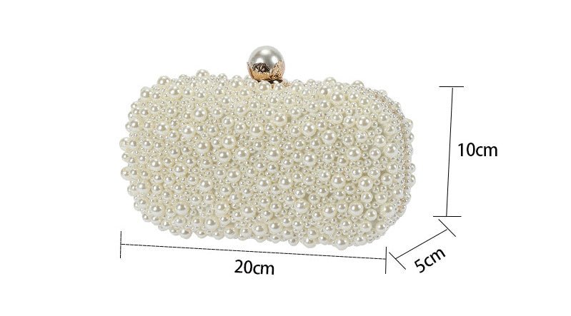 Women's Pearl Dinner Bag Soft Surface Lock Clutch $60.00 Dana Fashion Color: Beige Women's Bags Product information: Fabric texture: Satin Lining texture: Satin Color: white (pearl buckle), Beige Hardness: medium and soft Material: pc abs Suitcase shape: