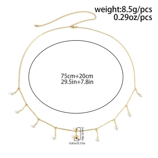 Women's Personalized Zircon Navel Stud Body Chains $14.00 Dana Fashion Color: 01 Gold Women's Accessories Product information: Color: 01 Gold, 02 White k,03 Gold, 04 White k,05 gold Size: 125cm Applicable Gender: Female Material: Metal Popular elements: T