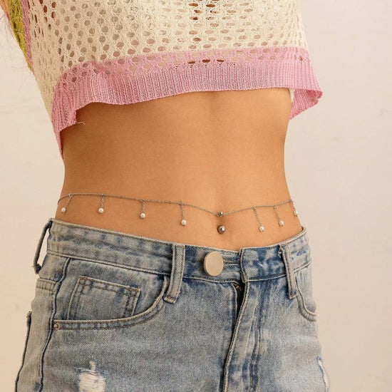 Women's Personalized Zircon Navel Stud Body Chains $14.00 Dana Fashion Color: 04 White K Women's Accessories Product information: Color: 01 Gold, 02 White k,03 Gold, 04 White k,05 gold Size: 125cm Applicable Gender: Female Material: Metal Popular elements