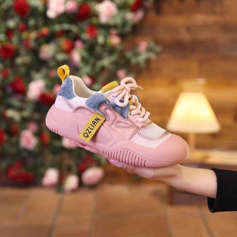 Women's Platform Lightweight Mesh Surface Shoes $34.99 Dana Fashion Color: Pink Size: 35 Women's shoes Product information: Pattern: color matching Lining material: imitation leather Upper height: low top Sole craft: injection moulded shoes Sole material: