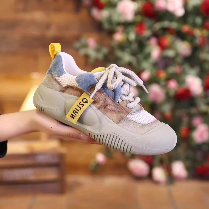 Women's Platform Lightweight Mesh Surface Shoes $34.99 Dana Fashion Color: Khaki Size: 35 Women's shoes Product information: Pattern: color matching Lining material: imitation leather Upper height: low top Sole craft: injection moulded shoes Sole material