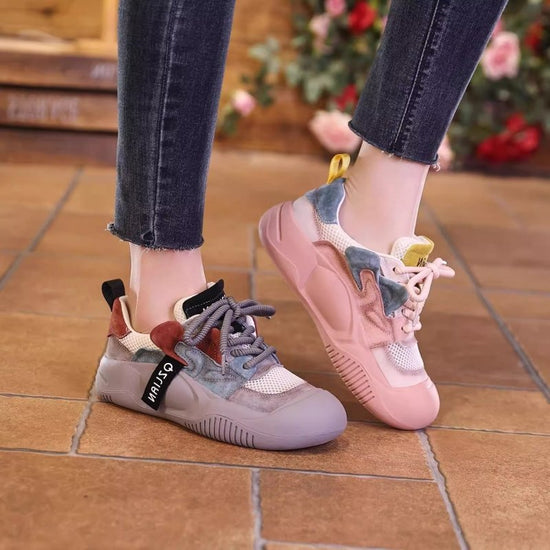 Women's Platform Lightweight Mesh Surface Shoes $34.99 Dana Fashion Color: Khaki Size: 35 Women's shoes Product information: Pattern: color matching Lining material: imitation leather Upper height: low top Sole craft: injection moulded shoes Sole material